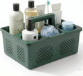 KMV Portable Shower Caddy Dorm: Features handles and adjustable compartments，Ventilation and Drainage Hole Design Cleaning Basket，ideal for toiletries， Essential for college dorms-green