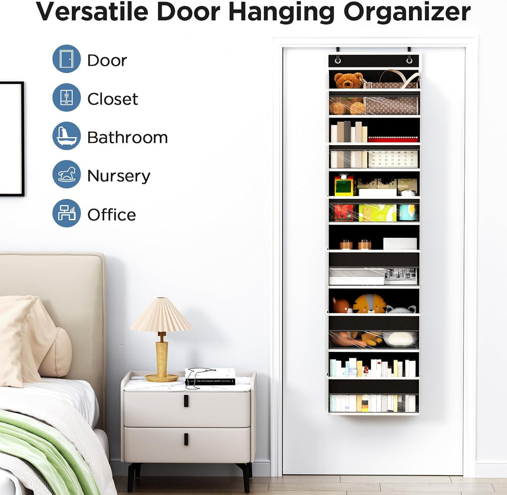 Over The Door Organizer 6 Tiers, Behind The Door Storage Hanging Shelves
