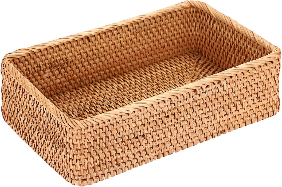 BTSKY Large Remote Basket for Coffee Table Entryway Living Room Vanity