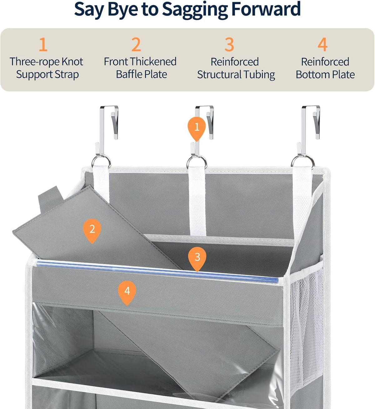 Yecaye Over the Door Organizer 6 Tiers, Heavy Duty Hanging Storage