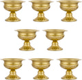 8Pcs Gold Compote Vases for Centerpieces, 4.7in Small Flower Vases