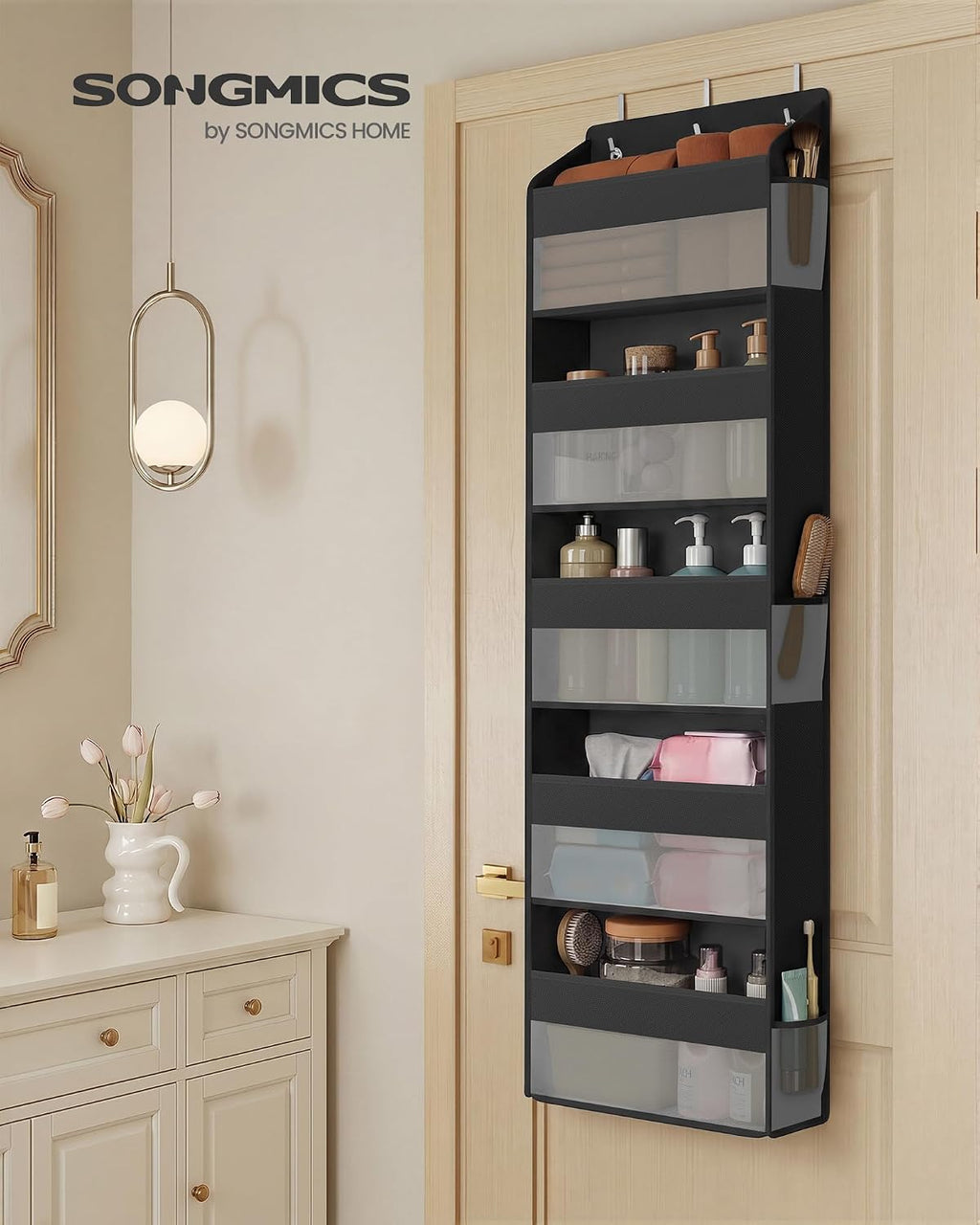 SONGMICS 2 Pack 5-Tier Over-the-Door Organizer, Extra Large Pockets