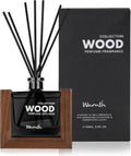 Luxury Reed Diffuser for Home Set with Scented Sticks and Essential Oil Refill in Glass Bottle, Decorative Wooden Frame – Warmth Fragrance for Bedroom Bathroom Office (5.6oz)