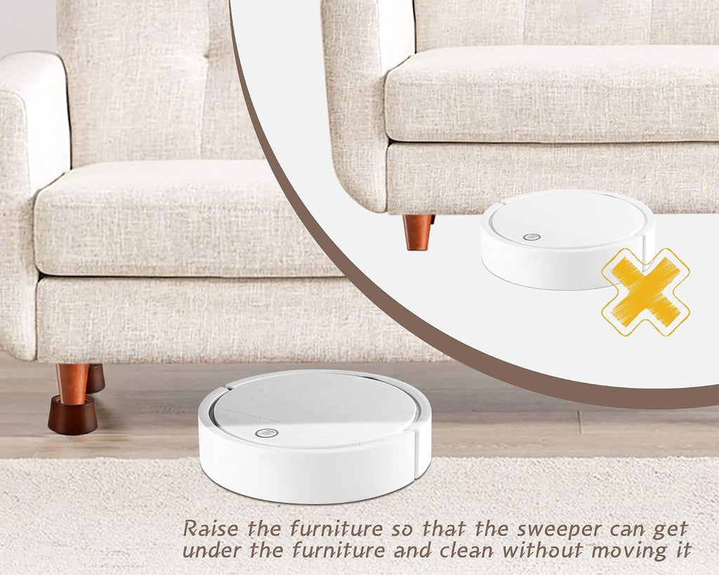 1 inch Wood Bed Risers Set of 4, Round Furniture Risers for Couch & Chair