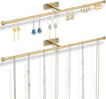 2-Pack Wall Hanging Jewelry Organizer, 14.5" Necklace Holder, Gold
