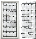Meolsaek 24 Large Mesh Pockets Over the Door Shoe Organizer, White