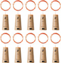 Aluan Orange Halloween Lights Wine Bottle Lights with Cork Fall Table Decor