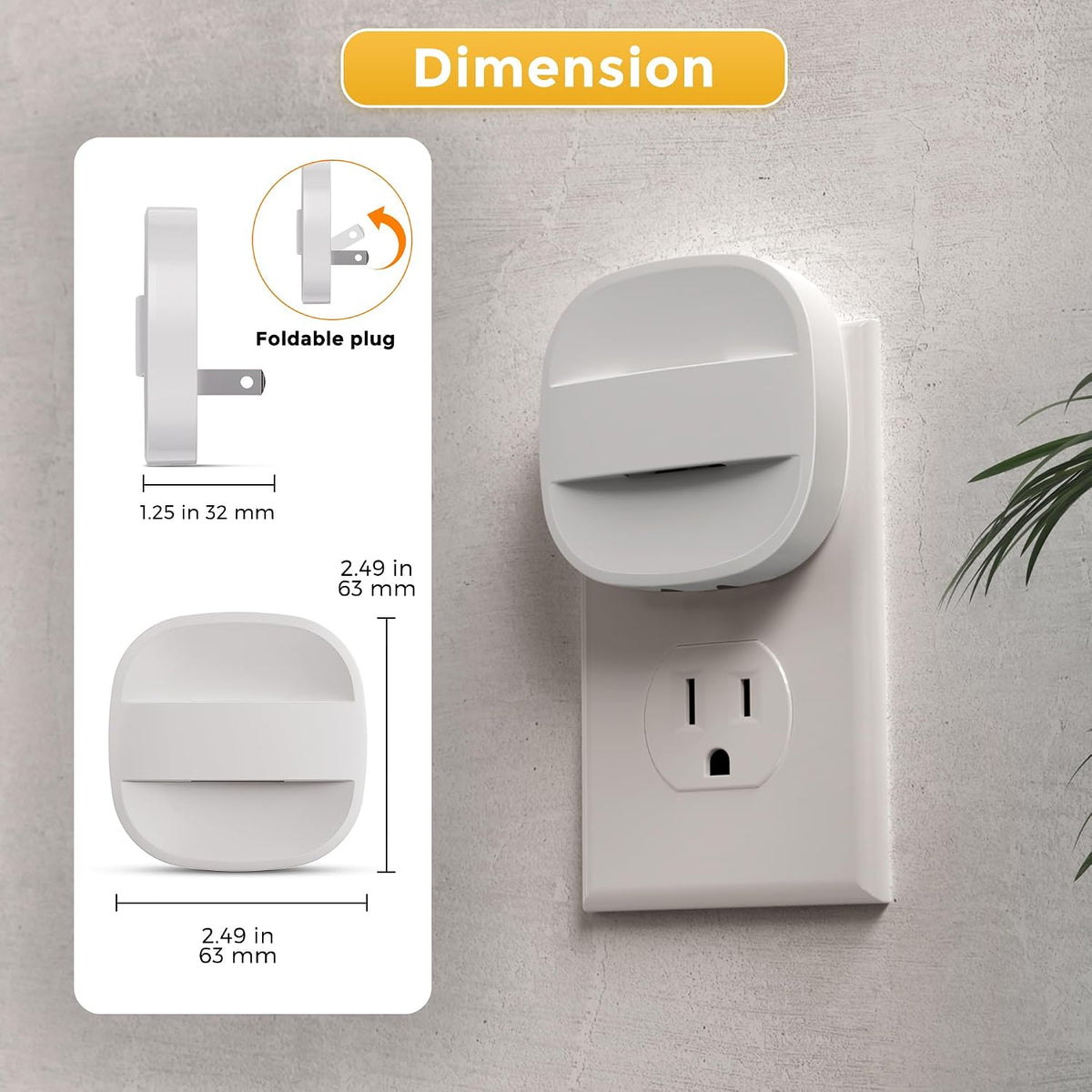 L LOHAS LED Red Night Light, Dusk to Dawn Sensor Nightlight 2 Pack