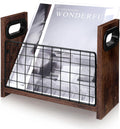 SynHHergyx Magazine Holder Magazine Book Holder Slim Magazine Rack Floor Magazine File Holder Storage Basket Folder Organizer Bin for Letters, Magazines, Books, Newspapers