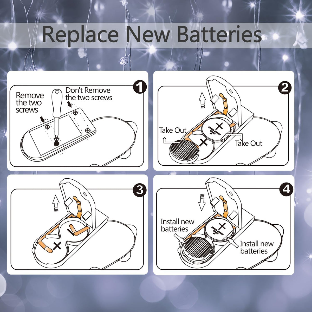 6 Pack Fairy Lights Battery Operated String Lights w/ Timer,2 Remotes,20LED
