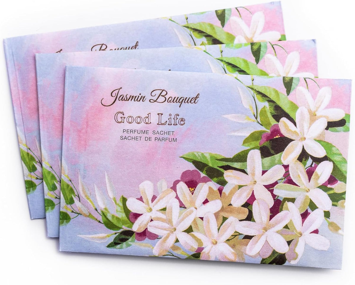 Good Life Jasmin Bouquet Scented Sachets | Designed in New Zealand | 12 Sachets