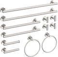 12 Pcs Brushed Nickel Bathroom Hardware Accessories Set