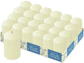 Hyoola Ivory Pillar Candles 2-inch x 4-inch - 24 Pack Unscented Bulk Pillar Candles - European Made