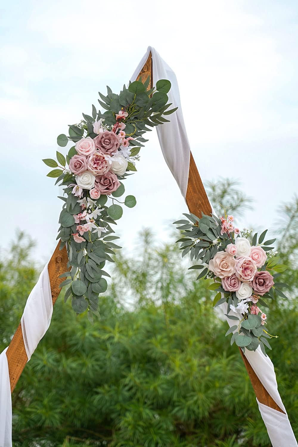 ponatia Small Artificial Wedding Arch Flowers Set of 2