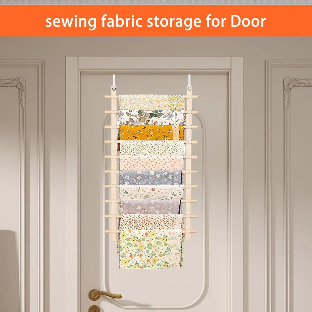 sewing fabric storage: 33.5x16.5 Inch fabric organizer and sewing fabrics organizer room hanging organization for Door & wall Craft Closet Boards Stash Store Yarn quilting Pattern Notions Supplies