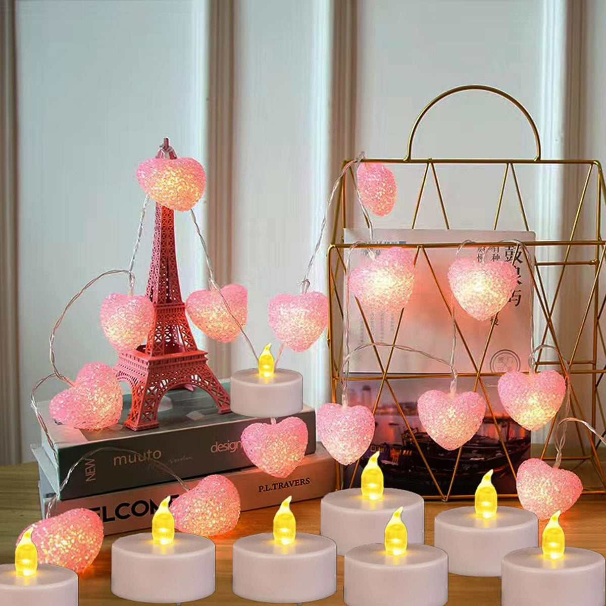 Nancia LED Tea Lights Battery Operated Flameless Candles 50Pack Warmyellow