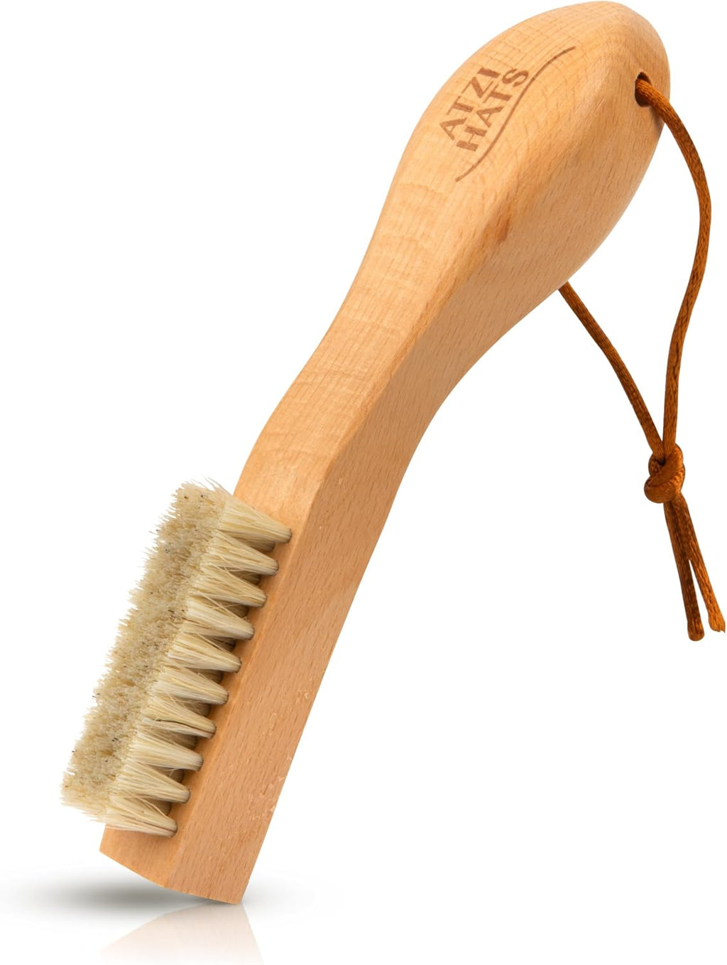 Laundry Stain Brush with Soft Boar Bristles for Delicate Fabrics