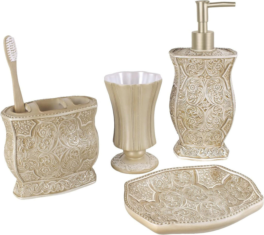 Creative Scents Victoria Liquid Hand Soap Dispenser for Bathroom with Pump