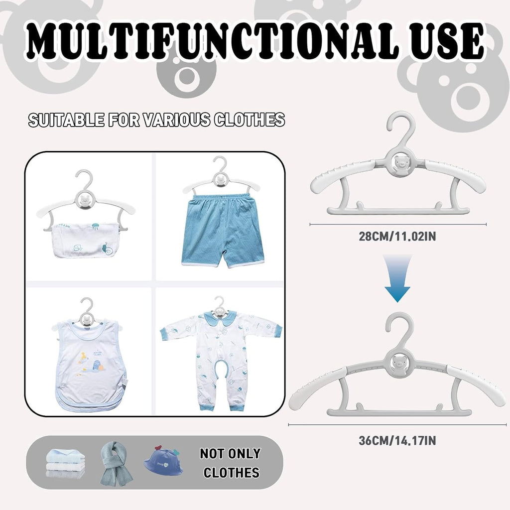Baby Clothes Hangers 50 Pack, Plastic Kids Hangers Space Saving for Closet