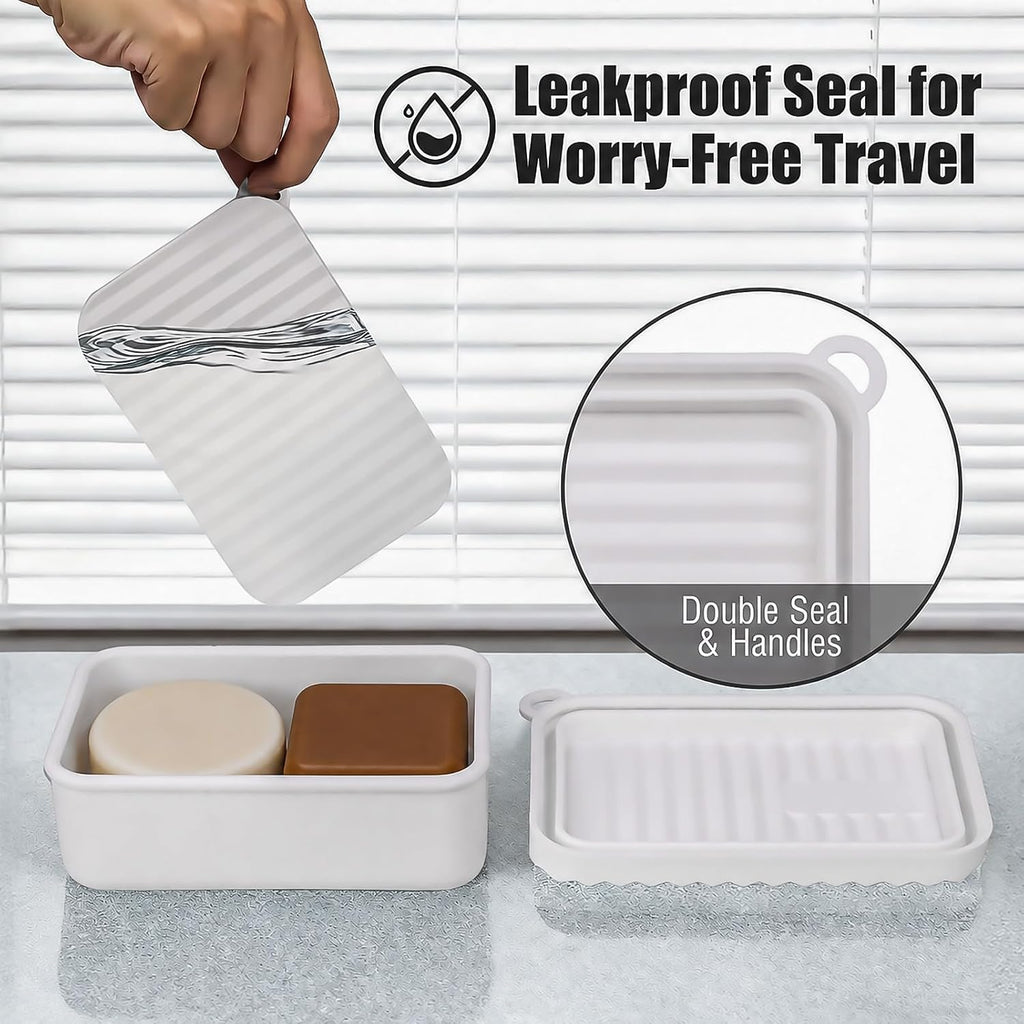 AIDIMMING Extra Large Silicone Soap Case for 10oz Bar Soap (Milky White)
