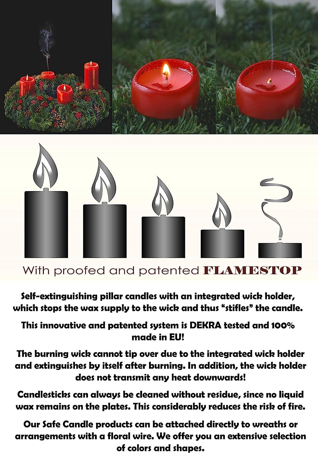 HYOOLA Ivory Pillar Candles 2x4 Inch - 12 Pack Unscented Bulk Pillar Candles - European Made