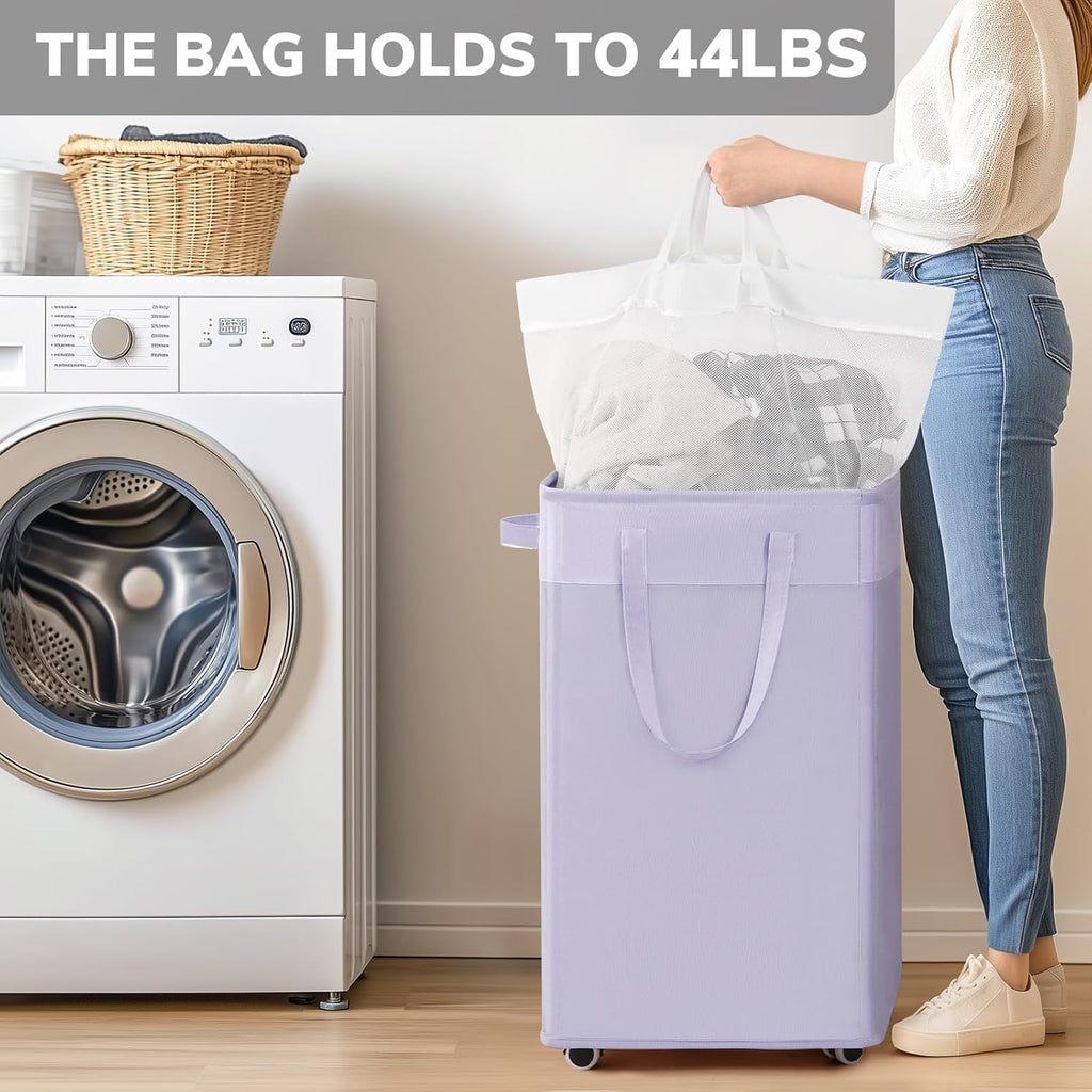 Goodpcik 75L Rolling Laundry Hamper with Wheels, Laundry Hamper for Dorm