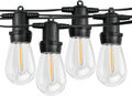 LED Outdoor String Lights 100FT Patio Lights with 33 Shatterproof Bulbs