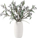 Faux Seeded Willow Eucalyptus Stems, 4Pcs Gray Artificial Greenery