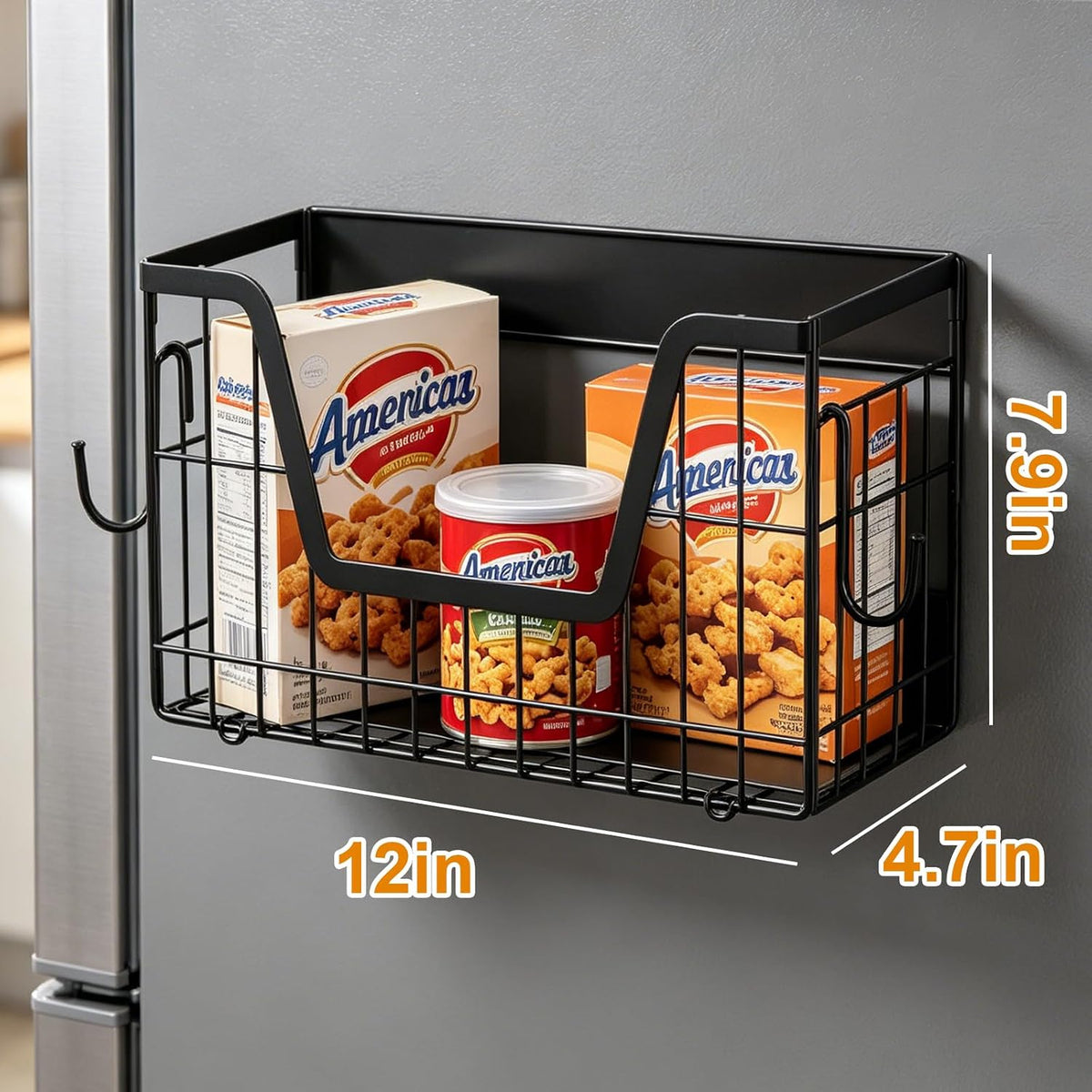 Magnetic Basket for Refrigerator Door,Magnetic Fridge Shelf Organizer - 1pc
