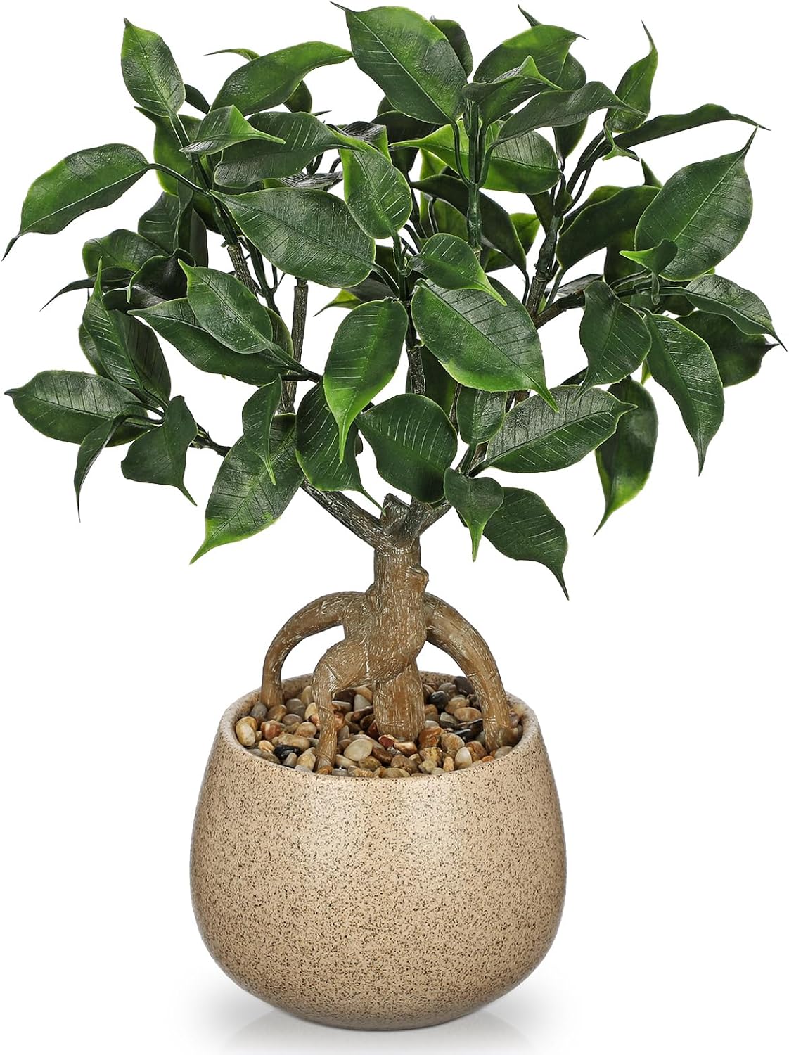 Artificial Bonsai Tree Fake Small Ficus Plant with Ceramic Pot Indoor Plant