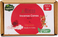 Bless International Rose and Vertiver 100%-Natural-Incense-Cones Handmade-Hand-Dipped Organic-Chemicals-Free for-Purification-Relaxation-Positivity-Yoga-Meditation (20 Count)