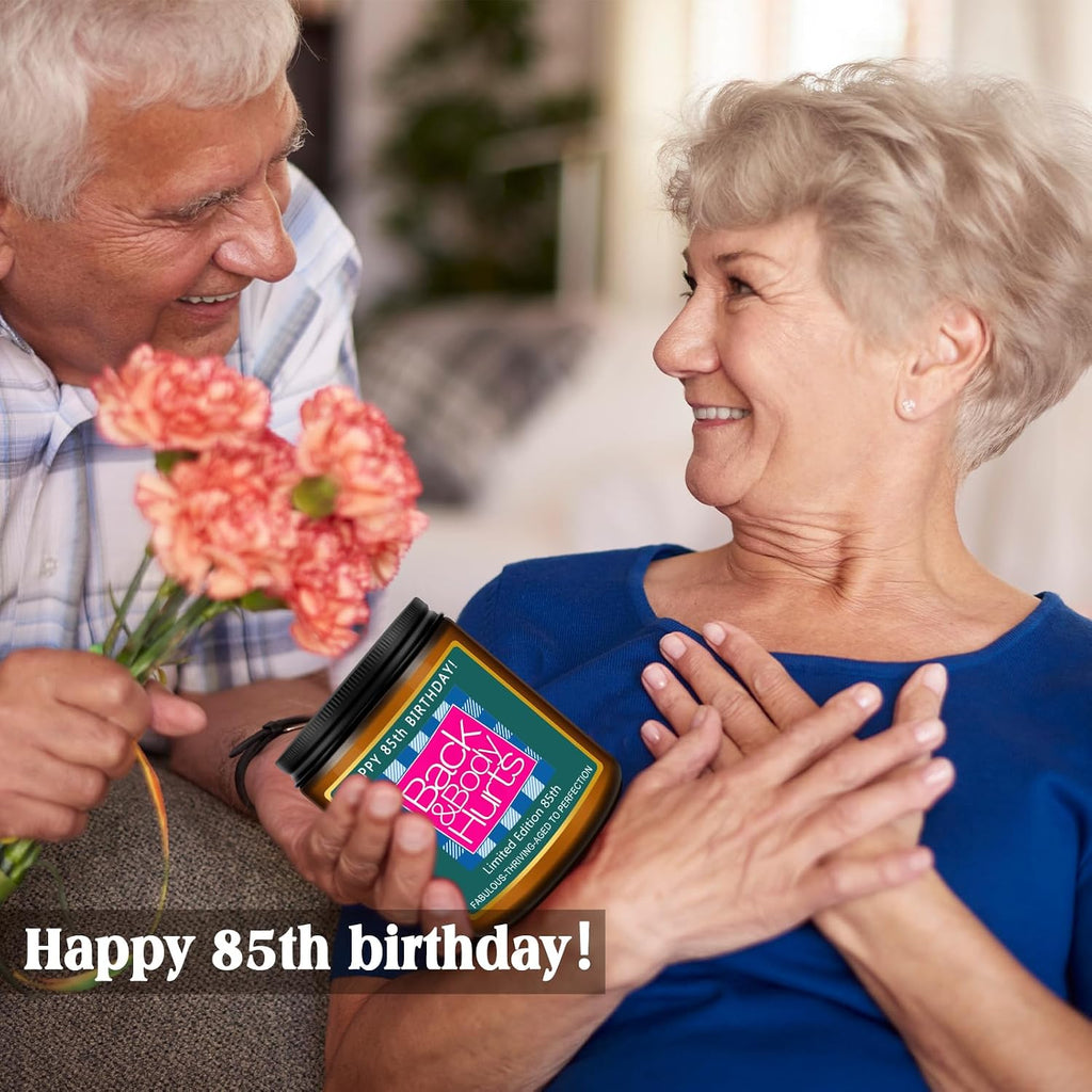 Happy 85th Birthday Gifts for Women Men - Lavender Scented Candle