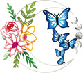 ruelen Metal Butterfly Wall Art Colorful Floral Moon Wall Decor Home Decor