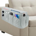 Remote Control Holder for Armchair, TV Remote Holder Arm Chair Caddy for Recliner, Non-Slip Couch Caddy Recliner Arm Caddy Sofa Armrest Organizer with 14 Pockets for Phone, Magazine, Light Grey