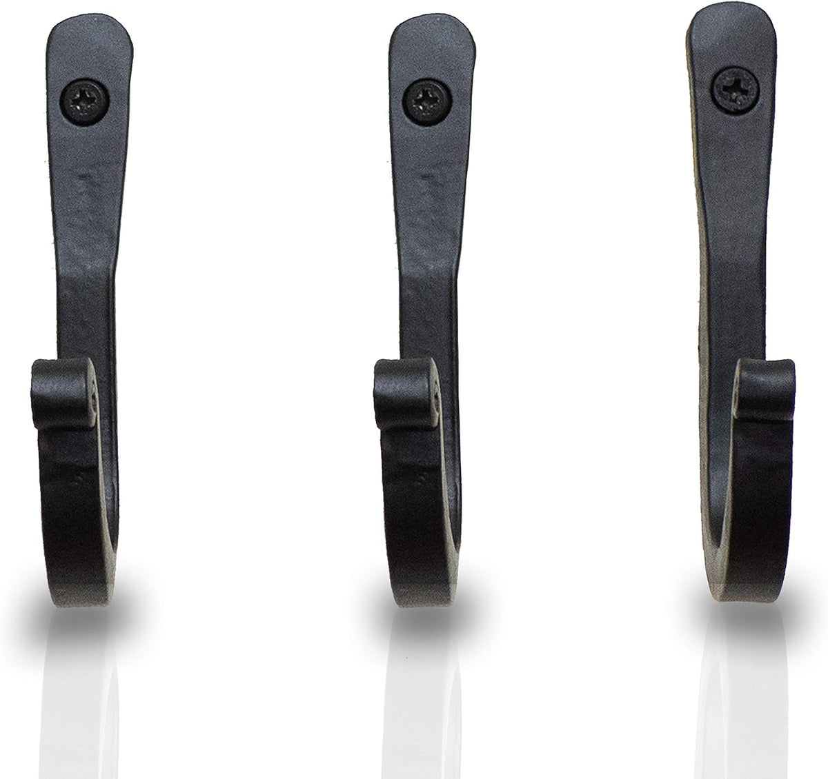 Decorative Wrought Iron Wall Hooks, Heavy Duty, Set of 3