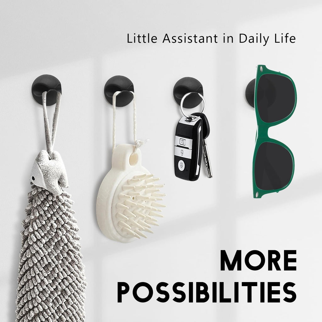 SmiLife Cable Clips, Phone Cord Holder for Wire Management, Black 9 PCS