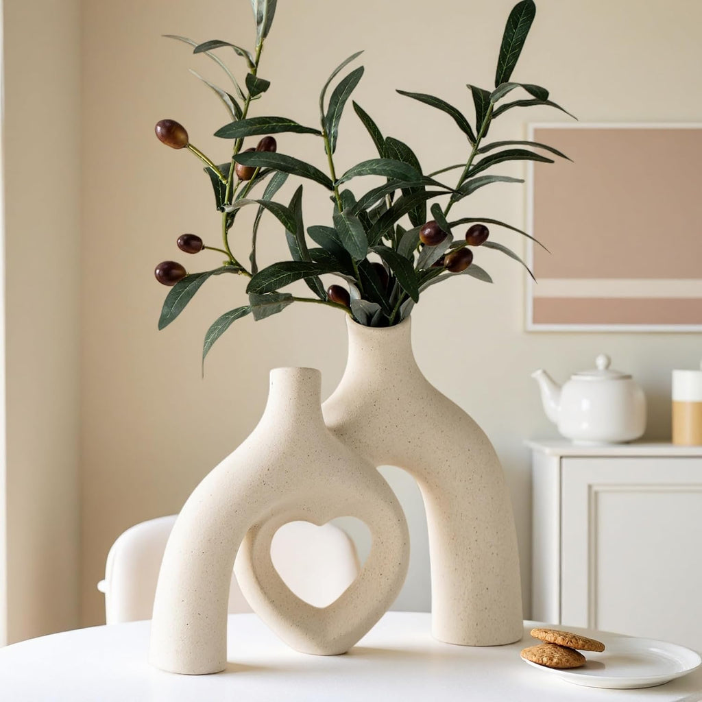 Liotww Hug Donut Decorative Vase Modern Nordic Boho Style Vases Home Decor