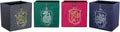 Ukonic Harry Potter Hogwarts Houses 11-Inch Storage Bin Cube Organizers, Set of 4 | Fabric Basket Container, Cubby Cube Closet Organizer | Wizarding World Gifts And Collectibles