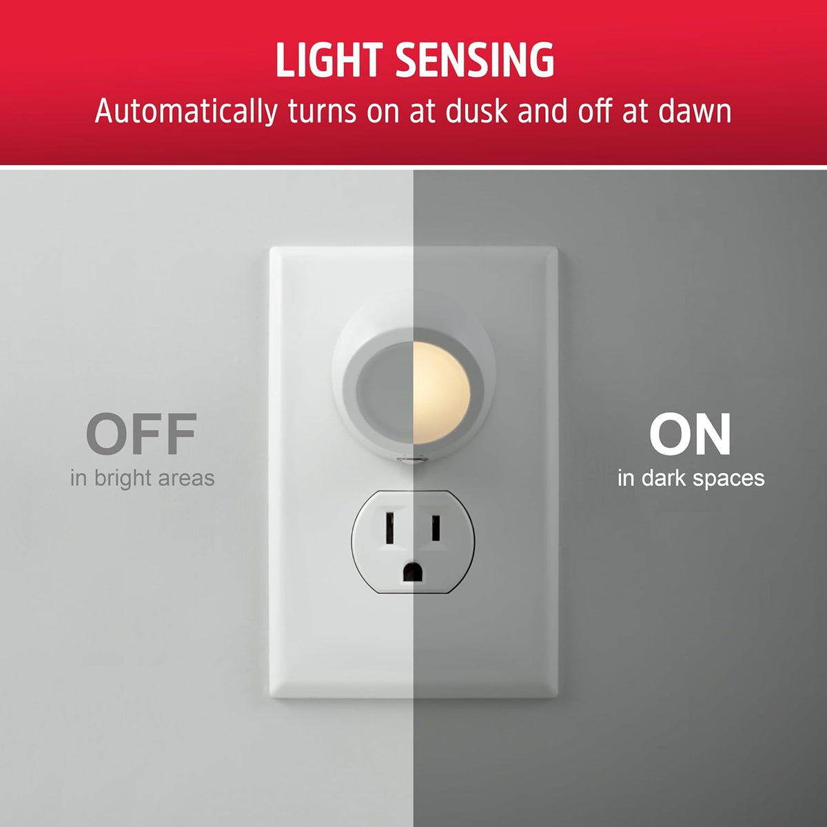 Energizer Plug in Night Light with Dusk to Dawn Sensor, 2 Pack