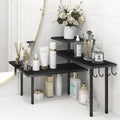 Homode Bathroom Counter Organizer Corner Shelf, Kitchen Countertop Organizer, 3 Tier Wood Counter Shelf Stand for Over the Sink, Coffee Station, Desktop, Black
