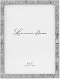 Lawrence Frames 712457 5x7 Silver Metal Linen Pattern Picture Frame