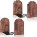 Book Ends 2Pair Wooden Heavy Duty Non Slip Book for Shelf Books & Media