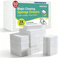 Magic Sponges Cleaning Eraser 50 Pack, 2X Compressed Melamine Sponge Cleaner, Melamine Foam All Purpose Cleaning Pads, Heavy Duty Stain Remover for Home Kitchen Bathroom Sneaker Car