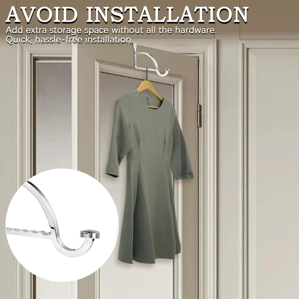 Design Hangers and Hooks, Extension Devices on Closet Doors