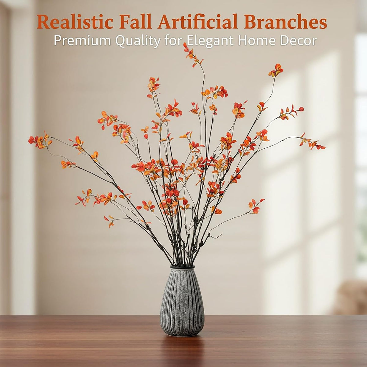 Faux Eucalyptus Stems for Vase, Artificial Greenery Branches 10pcs