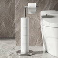 Cesun Weighted Base Free Standing Toilet Paper Holder Stand, Brushed Nickel