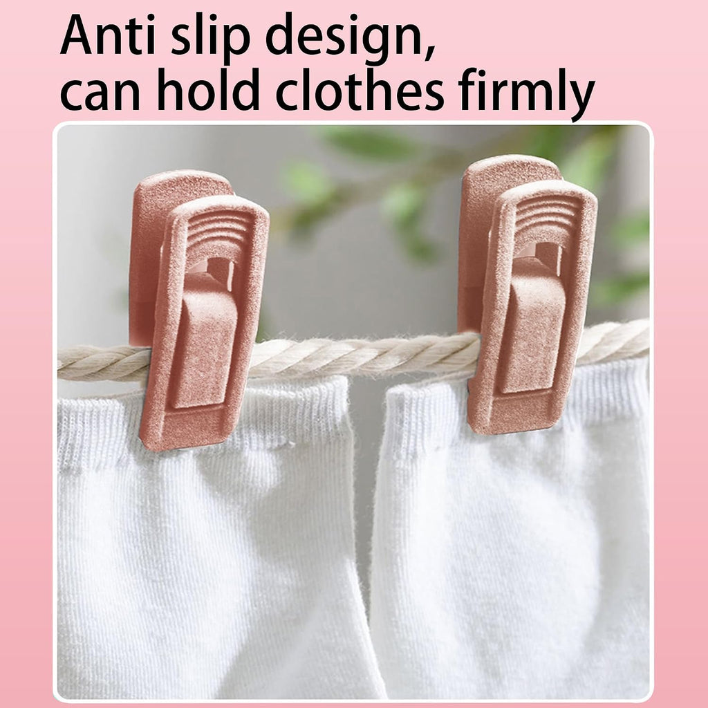 Pink Velvet Hanger Clips, 20PCS Non-Slip Strong Finger Clips for Clothes, Pants, Skirts, Ties, Scarves