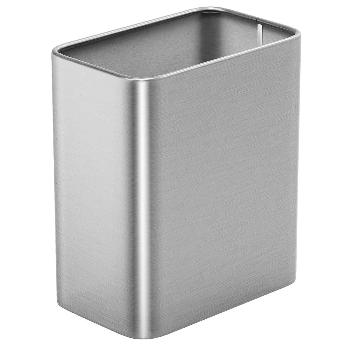Cesun Small Bathroom Trash Can, 2.1 Gallons, Under Sink Wastebasket, Silver