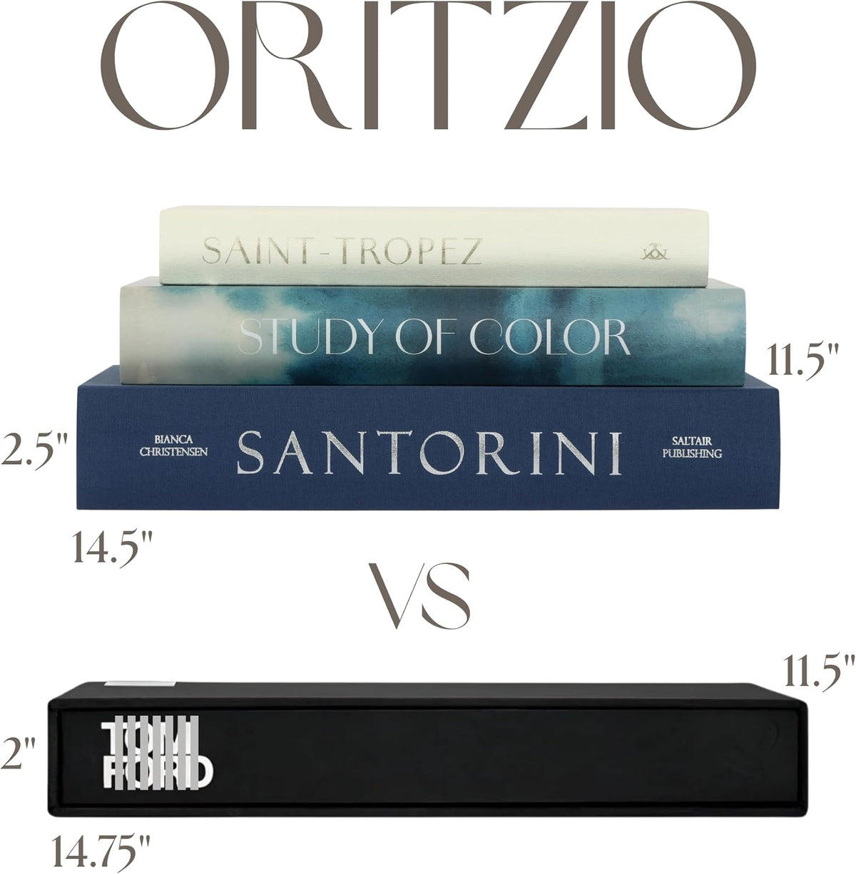 Set of 3 Oversized Decorative Coffee Table Books (Blue)