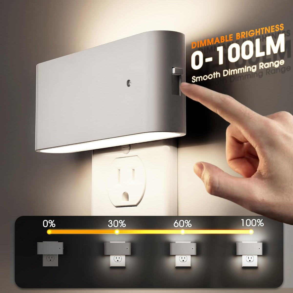 Briignite Night Lights Plug into Wall,Dusk to Dawn Light Sensor,5000K,2Pack